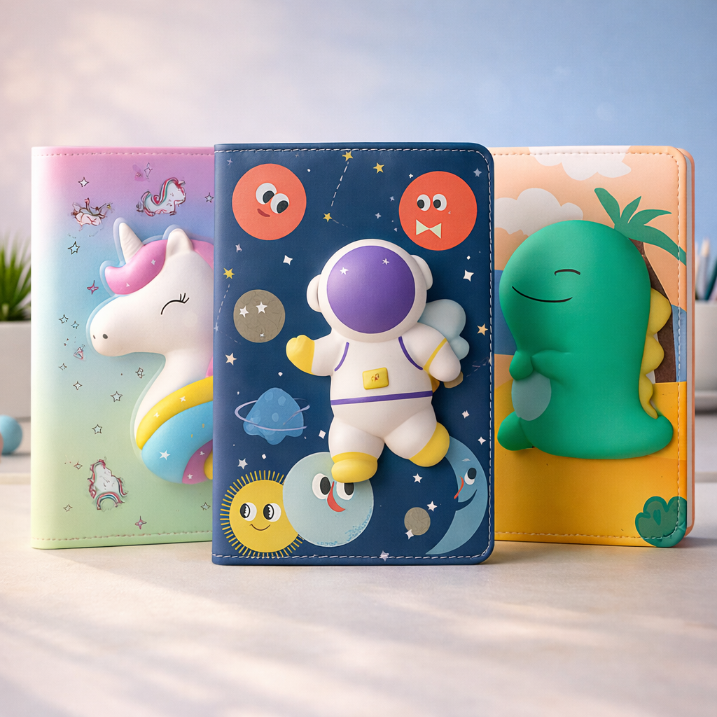 Premium 3D Squishy Character Notebook A5