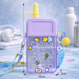 Cute Phone Design Kids Water Bottle with Strap | Leakproof Sipper Bottle-300ML | portable School Bottle