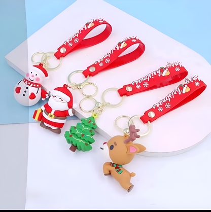 3D christmas Keychains, (pack of 4)