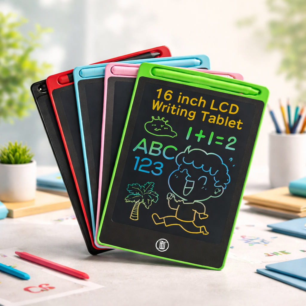 LCD writing tablet 16" inch with stylus pen and rainbow display screen