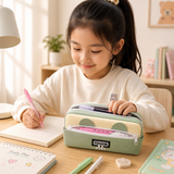 Cute Pencil Case for Girls – Large Capacity Multi-Pocket Stationery Organizer with Zipper, School Pencil Pouch for Kids and Students