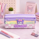 Cute Aesthetic Pencil Pouch for Girls | Holographic Zipper Pen Case | Kawaii Stationery Organizer Bag