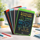 LCD Writing Tablet 8.5" inch with Stylus Pen and Rainbow Display Screen, for Learning, Drawing, Playing, and doodling Fun for Kids Pack of -2 (Assorted Colour)