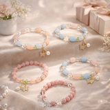 Luxe Kids Charm Bracelets for Girls ( set of 2 pcs ), Beaded Jewelry Gift Set