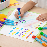 Roller Stamper Marker Pens for Kids – Pack of 6 | Dual-Tip Sketch Pens