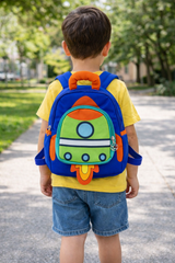 Rocket Design Kids Backpack | Cute Cartoon School Bag for Toddlers | Lightweight Travel & Preschool Bag