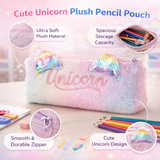 Premium Unicorn Furry Pencil Case/Pouch