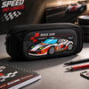 Racing Car Pencil Pouch for Kids | Double Zipper Pen Case | Sports Car Stationery Organizer Bag