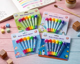 Roller Stamper Marker Pens for Kids – Pack of 6 | Dual-Tip Sketch Pens