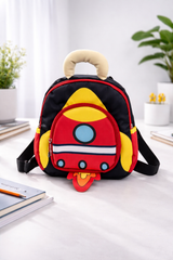 Rocket Design Kids Backpack | Cute Cartoon School Bag for Toddlers | Lightweight Travel & Preschool Bag