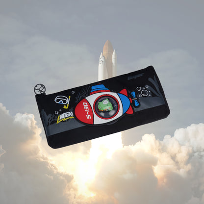 Spaceship Pencil Case/Pouch, with Zipper Closure