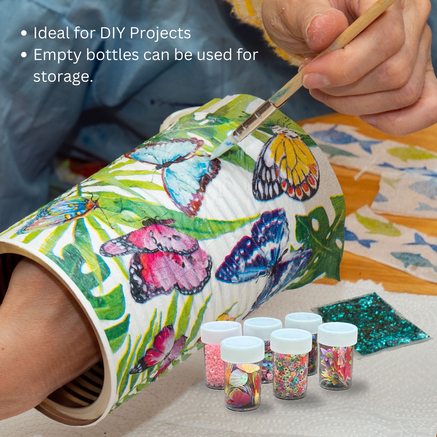 Glitter kit with Mini Jars,(Pack of 24), Art & Craft
