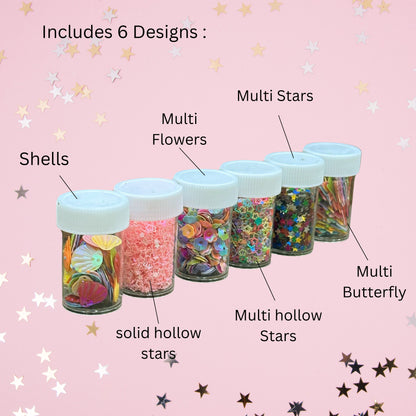 Glitter kit with Mini Jars,(Pack of 24), Art & Craft
