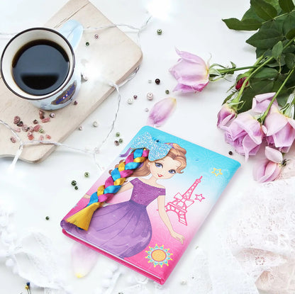 Princess Notebook A5 with faux Hair