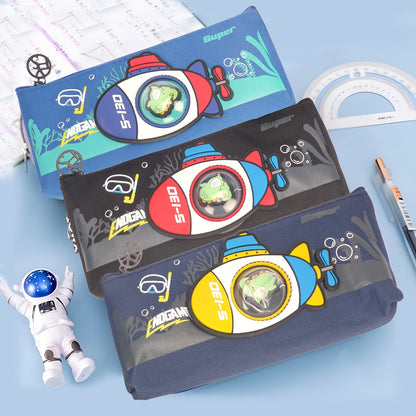 Spaceship Pencil Case/Pouch, with Zipper Closure