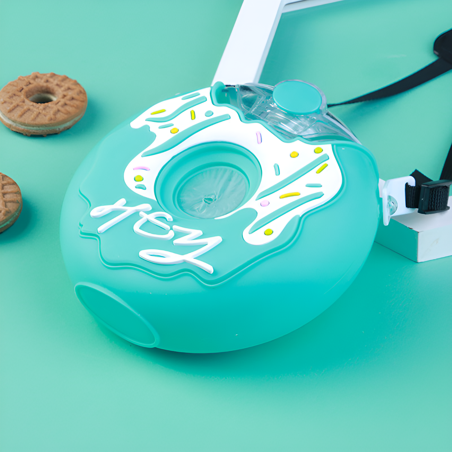Donut Water Bottle, 400 ML, Leak-Proof, Portable & BPA-Free