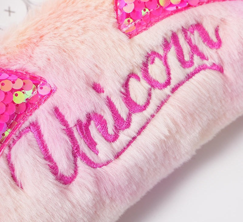 Premium Unicorn Furry Pencil Case/Pouch