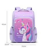 Unicorn Kids School Backpack | Water-Resistant Lightweight Bag with Ergonomic Back Support | Cute Girls School Bag