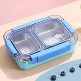 750ML Leakproof Stainless Steel Bento Lunch Box with Spoon & Chopsticks | 2-Compartment Meal Box for Kids & Adults