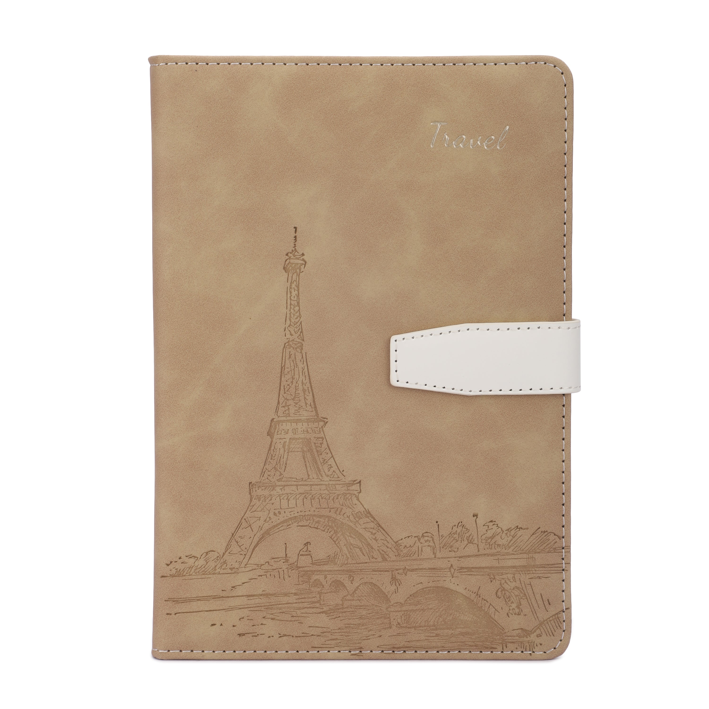 Premium Buckle Notebook A5 with Eiffel Tower cover