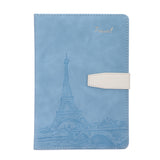 Premium Buckle Notebook A5 with Eiffel Tower cover