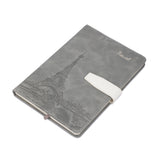 Premium Buckle Notebook A5 with Eiffel Tower cover