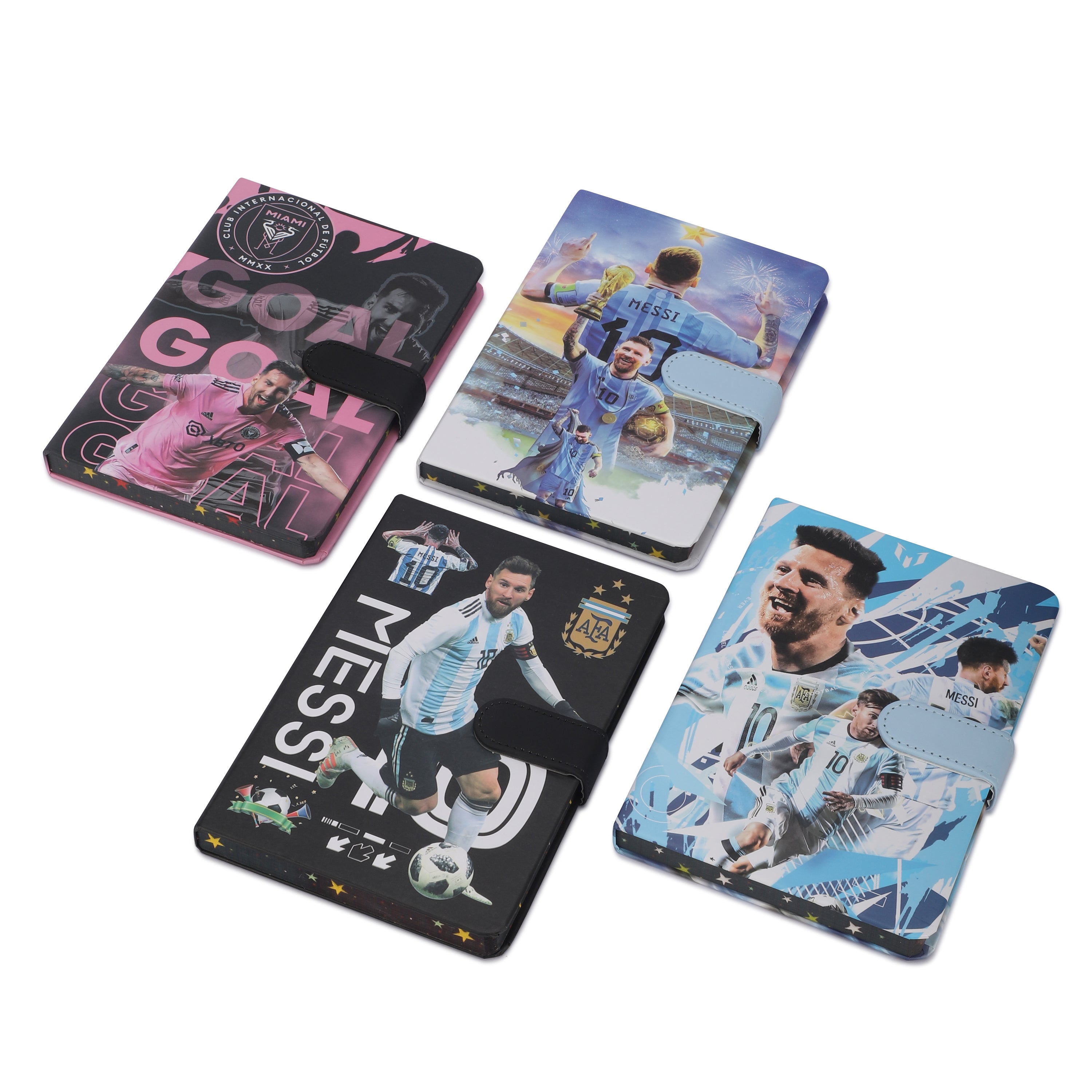 Premium Buckle Notebook A5with Messi cover