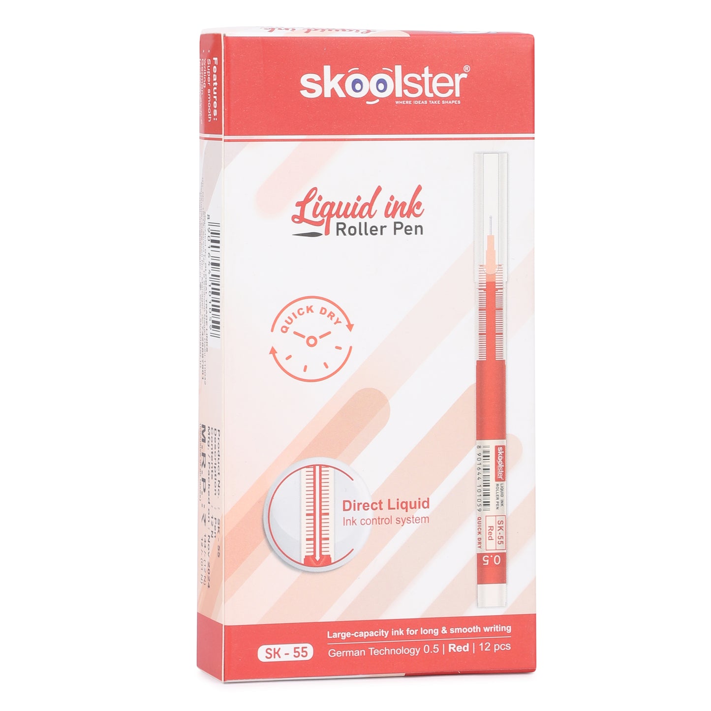 Liquid Ink Roller Pen 0.5mm, Pack of 24, Smooth Quick-Dry Writing Pens for Office, School, Professionals & Exams