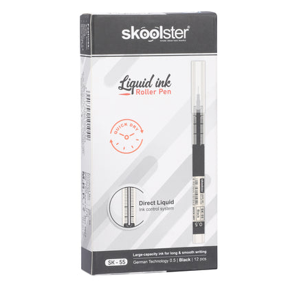 Liquid Ink Roller Pen 0.5mm, Pack of 24, Smooth Quick-Dry Writing Pens for Office, School, Professionals & Exams