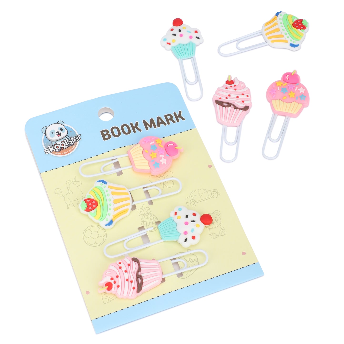 Cute Bookmarks for Kids (1 Pack, 4 Pieces)