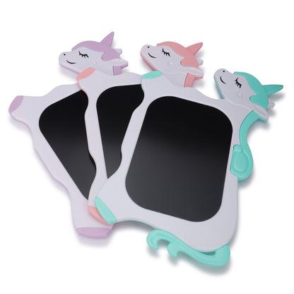 LCD writing tablet with stylus pen unicorn shape