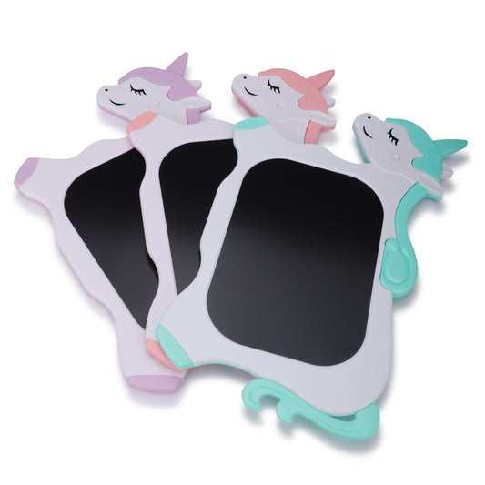 LCD writing tablet with stylus pen unicorn shape