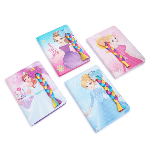 Princess Notebook A5 with faux Hair