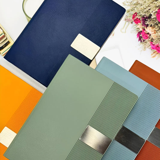 Premium A5 Leather Finish Notebook with Metal Clasp