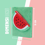 Fur Note Book with fruit shape Front pocket