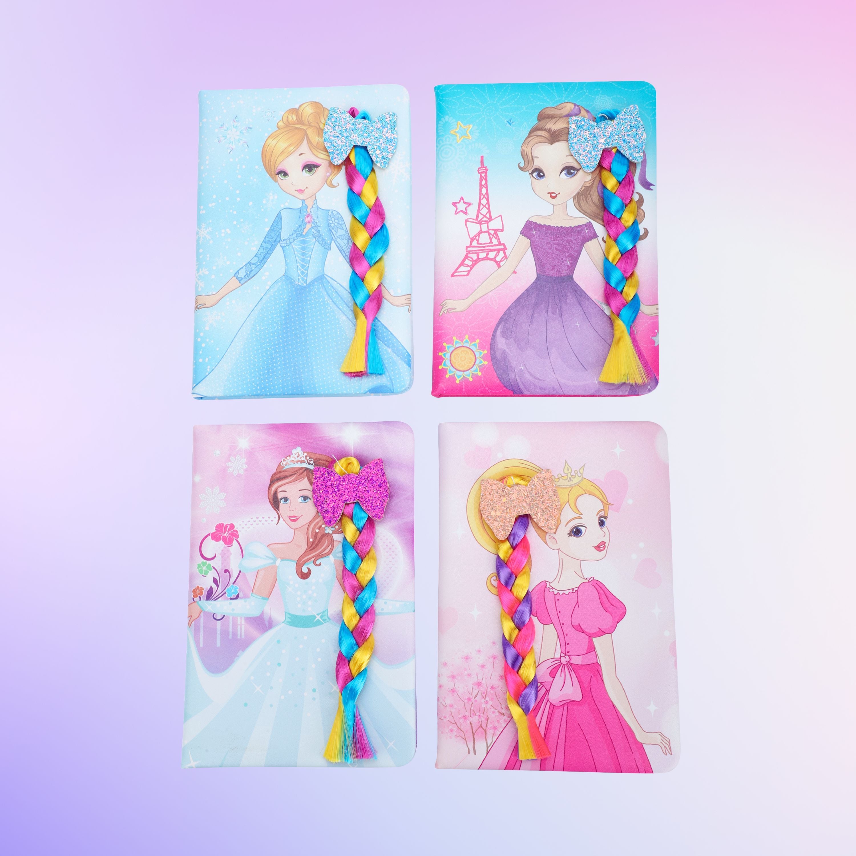 Princess Notebook A5 with faux Hair