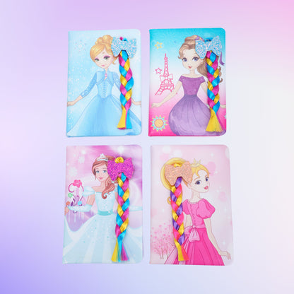 Princess Notebook A5 with faux Hair