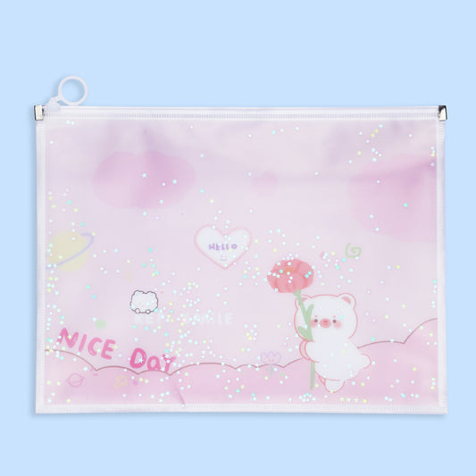 Documents folder with zip closure | A4 size ( Pack of 4 )