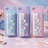 Unicorn Pencil Case for Girls – Large Capacity Double Zipper Stationery Organizer with Holographic Pocket, Cute School Pencil Pouch
