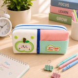 Cute Apple Pencil Case for Kids – Large Capacity Multi-Compartment Stationery Organizer with Zipper, School Pencil Pouch for Boys and Girls