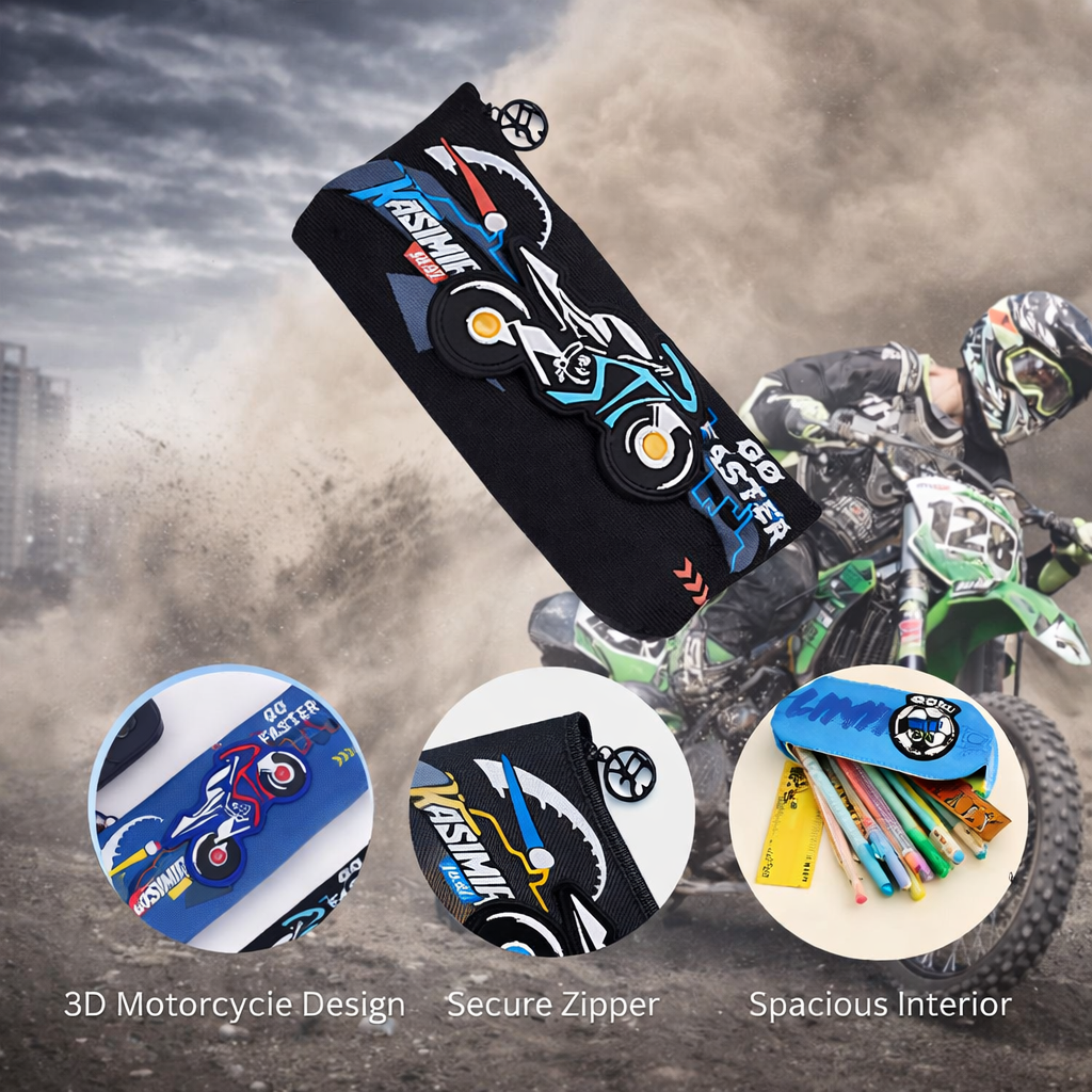 Motorcycle DesignPencil Case/pouch, with Zipper Closure