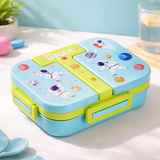 Kids Cartoon Stainless Steel Lunch Box | Leakproof Bento Tiffin Box with Compartments for School