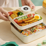 Cute Dinosaur Kids Lunch Box with Stainless Steel Tray | Leakproof Bento Tiffin Box | Multi-Compartment School Lunch Container