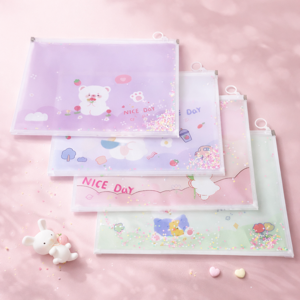 Documents folder with zip closure | A5 size ( Pack of 4 )