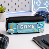 Gaming Theme Pencil Pouch for Kids | “GAME” Printed Zipper Pen Case | Stylish Stationery Organizer Bag