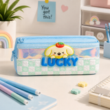 Cute Aesthetic Pencil Pouch for Girls | Holographic Zipper Pen Case | Kawaii Stationery Organizer Bag