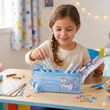 Unicorn Pencil Case for Girls – Large Capacity Zipper Stationery Pouch with Unicorn Keychain, Cute School Pen Organizer