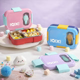 Leakproof Stainless Steel Bento Lunch Box with Built-in Cutlery | Insulated 3-Compartment Meal Box for Kids & Adults