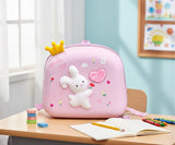 Cute 3D Bunny Kids Mini Backpack with Crown Design | Lightweight School Bag