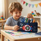 Spaceship Pencil Case/Pouch, with Zipper Closure